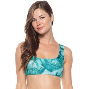 Becca Women's Scoop Neck Reversible Bikini Top NWT
